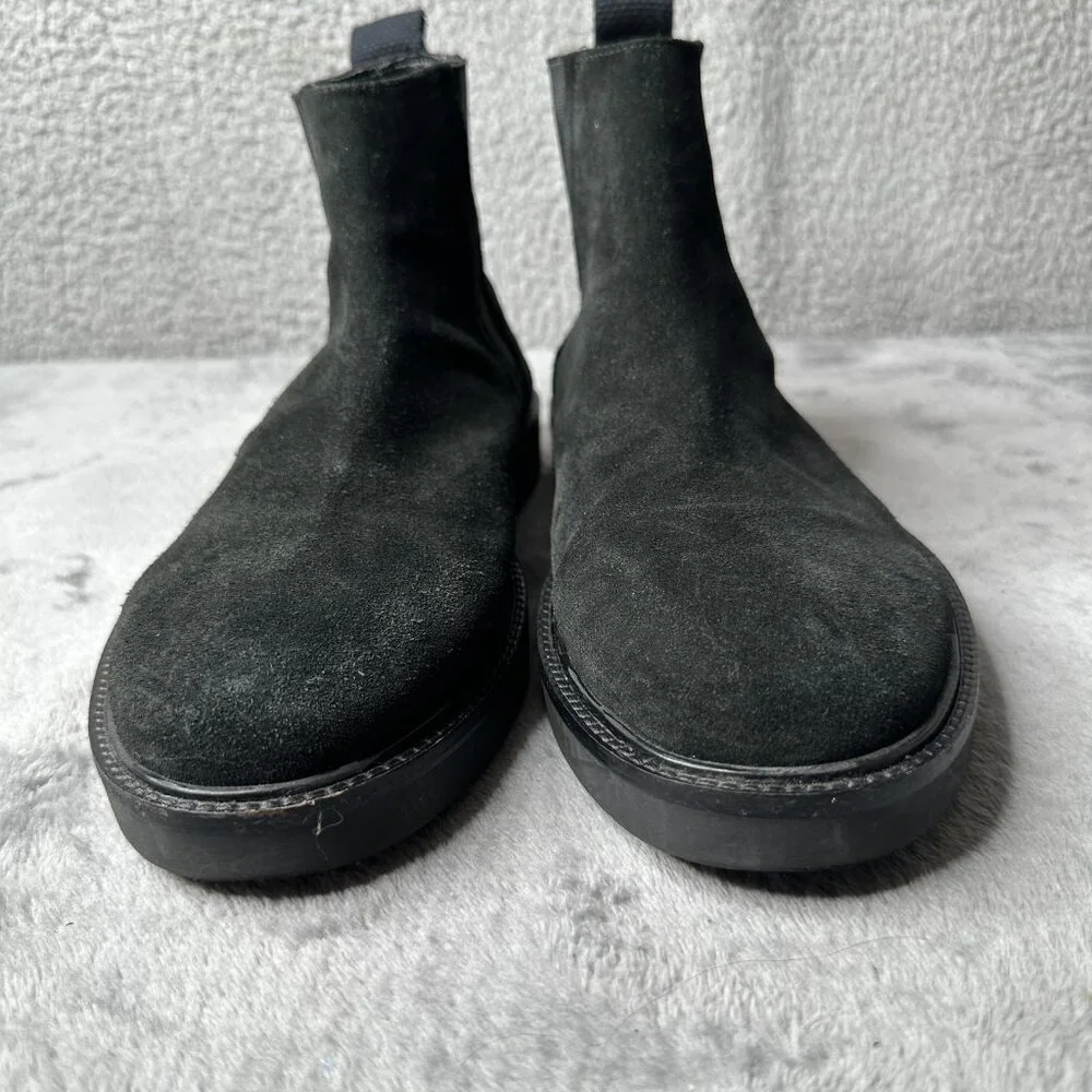 Zara Chelsea Boots Shoes Mens Size 43 US 10‎ Black Suede Slip On Dress Casual